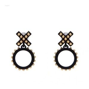 India Hicks Cross Stud Earrings Womens Black Stud Textured Jewelry Retired